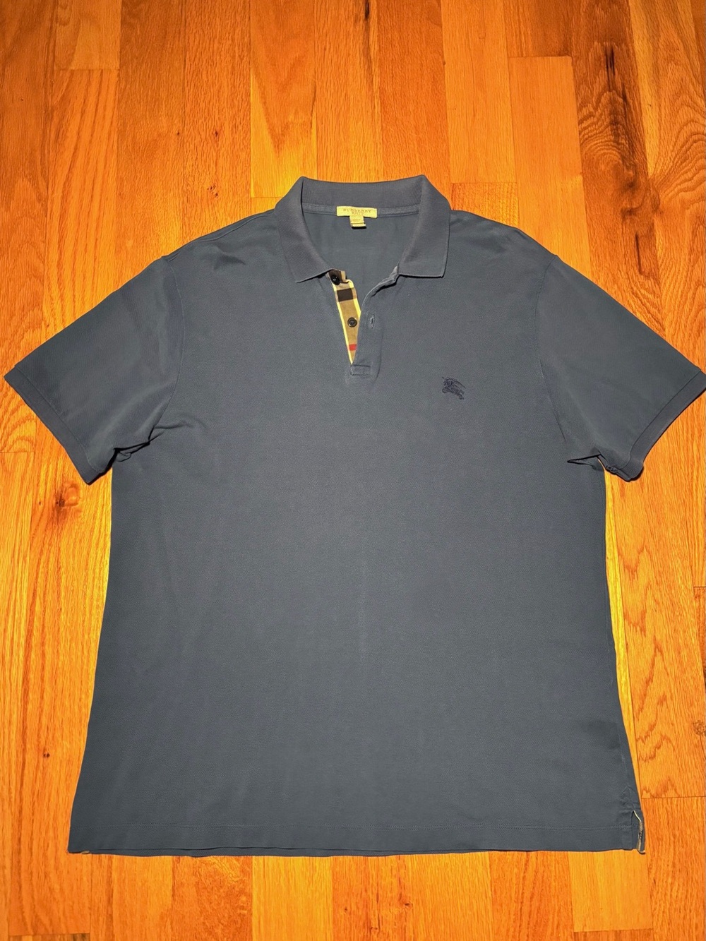 Burberry Plaid Somerton Collar Polo